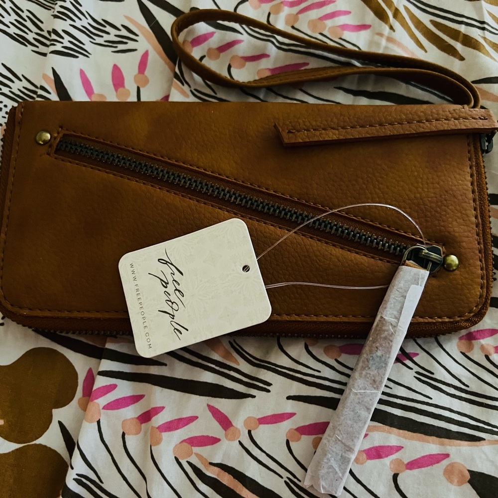 Free People vegan leather wallet NEW w tags